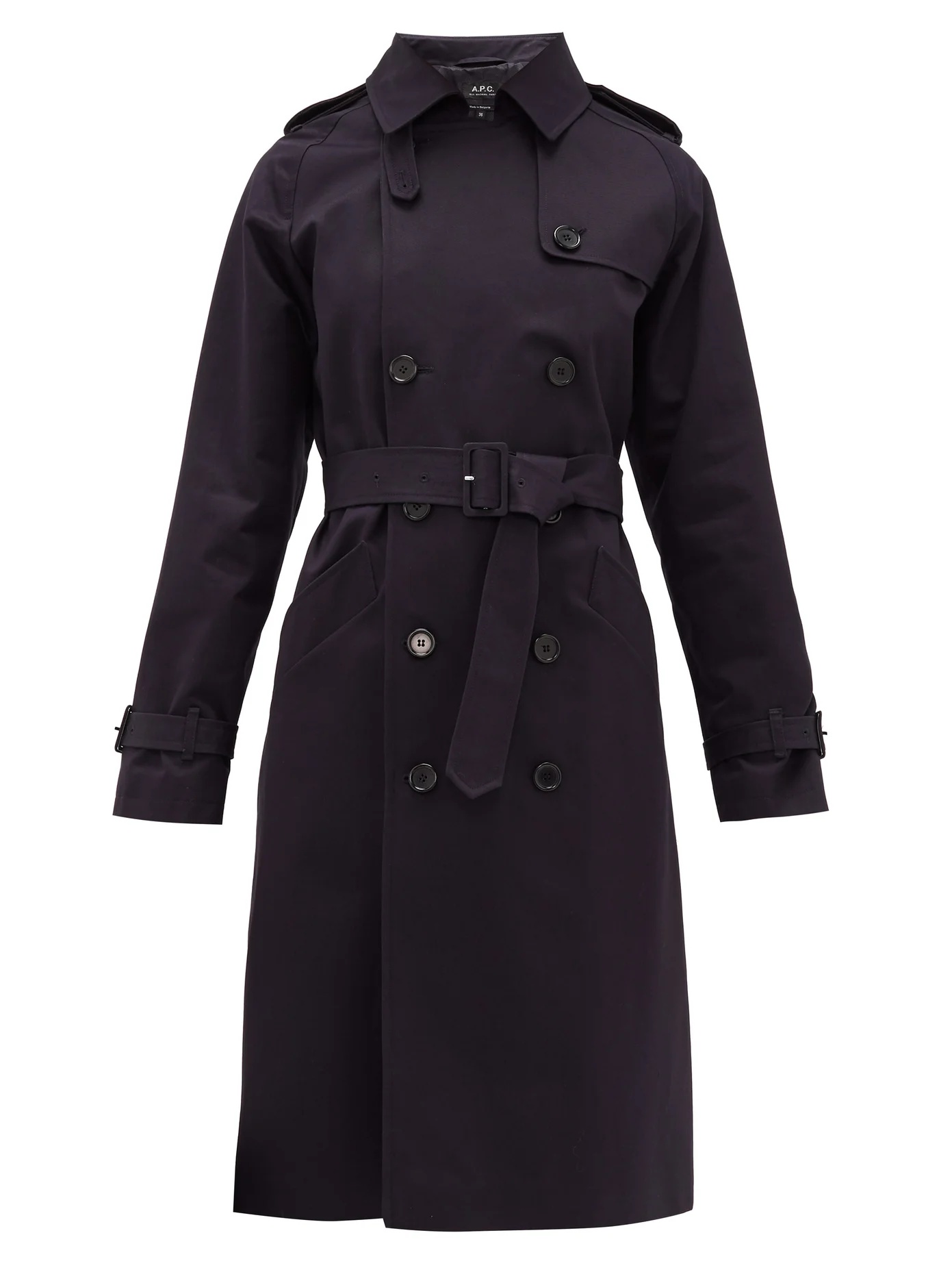 Greta double-breasted cotton trench coat - 1