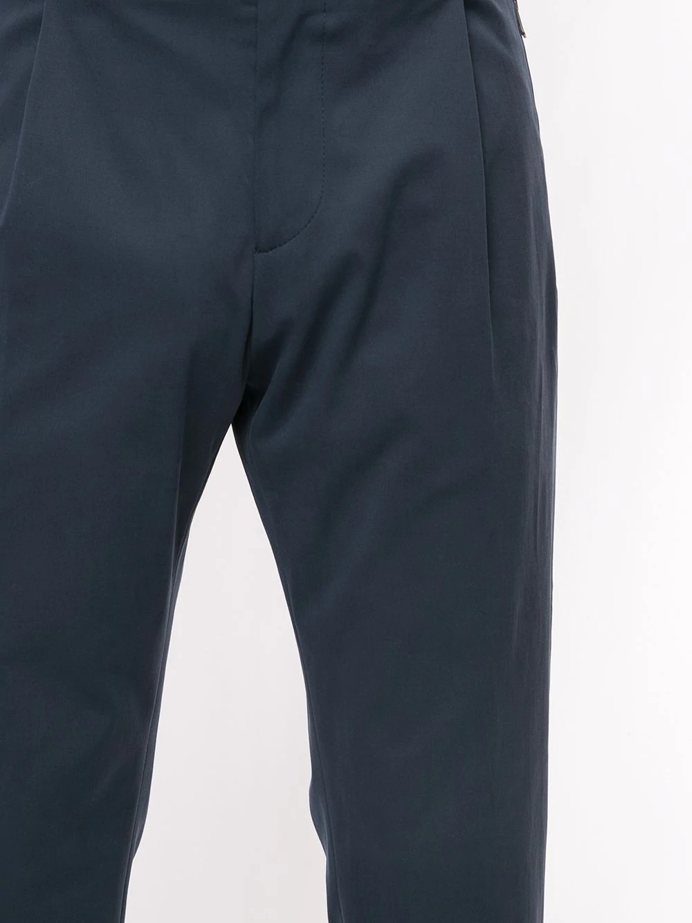 pleated cotton tapered trousers - 5