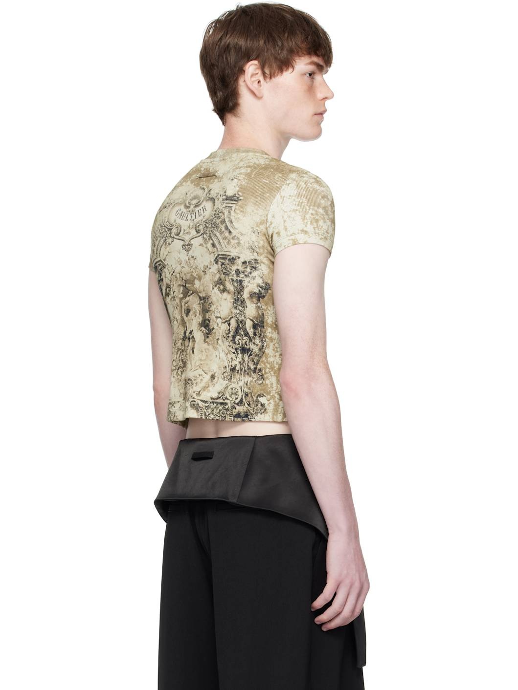 Beige 'The Médaillon' T-shirt - 3