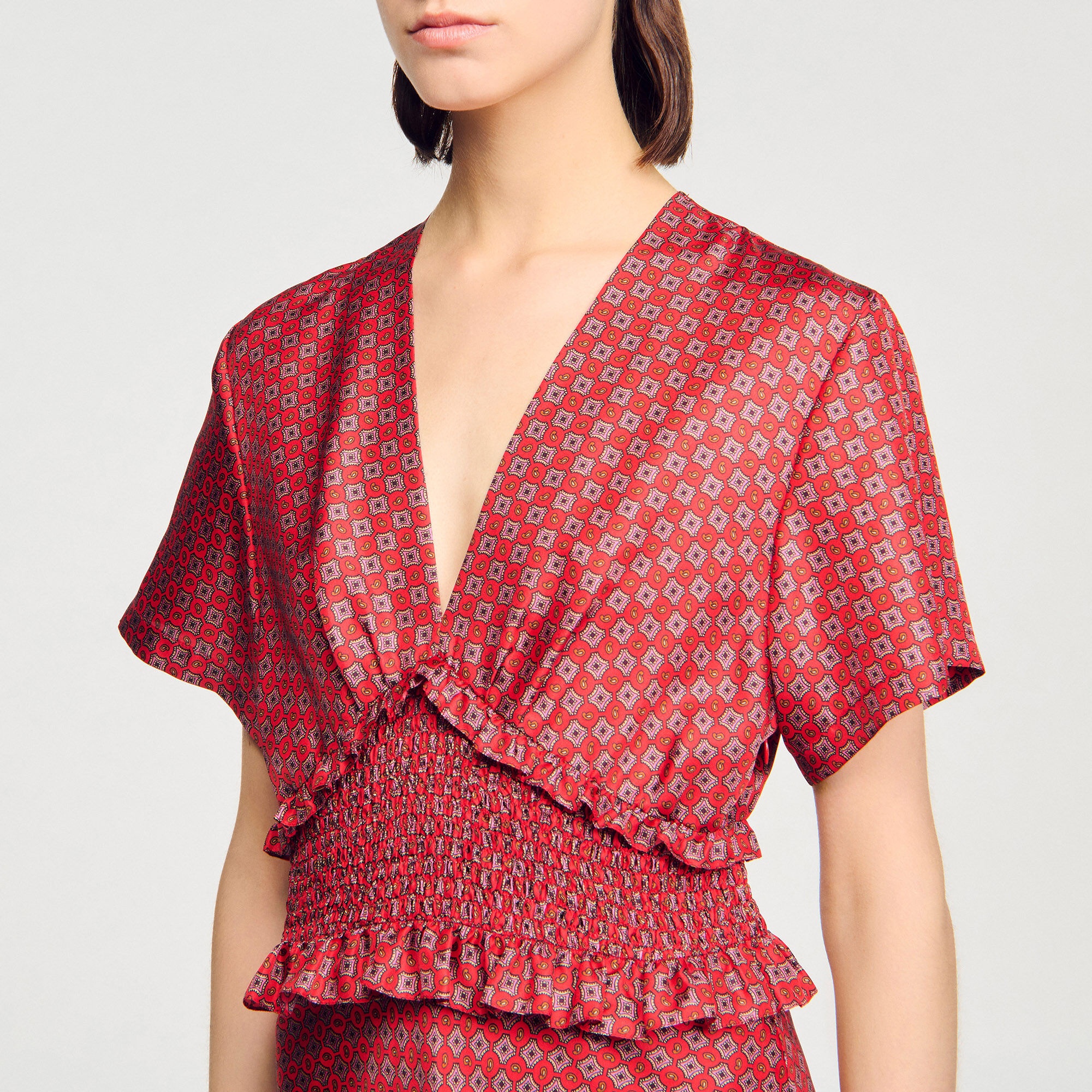 SCARF PRINT MAXI DRESS - 3