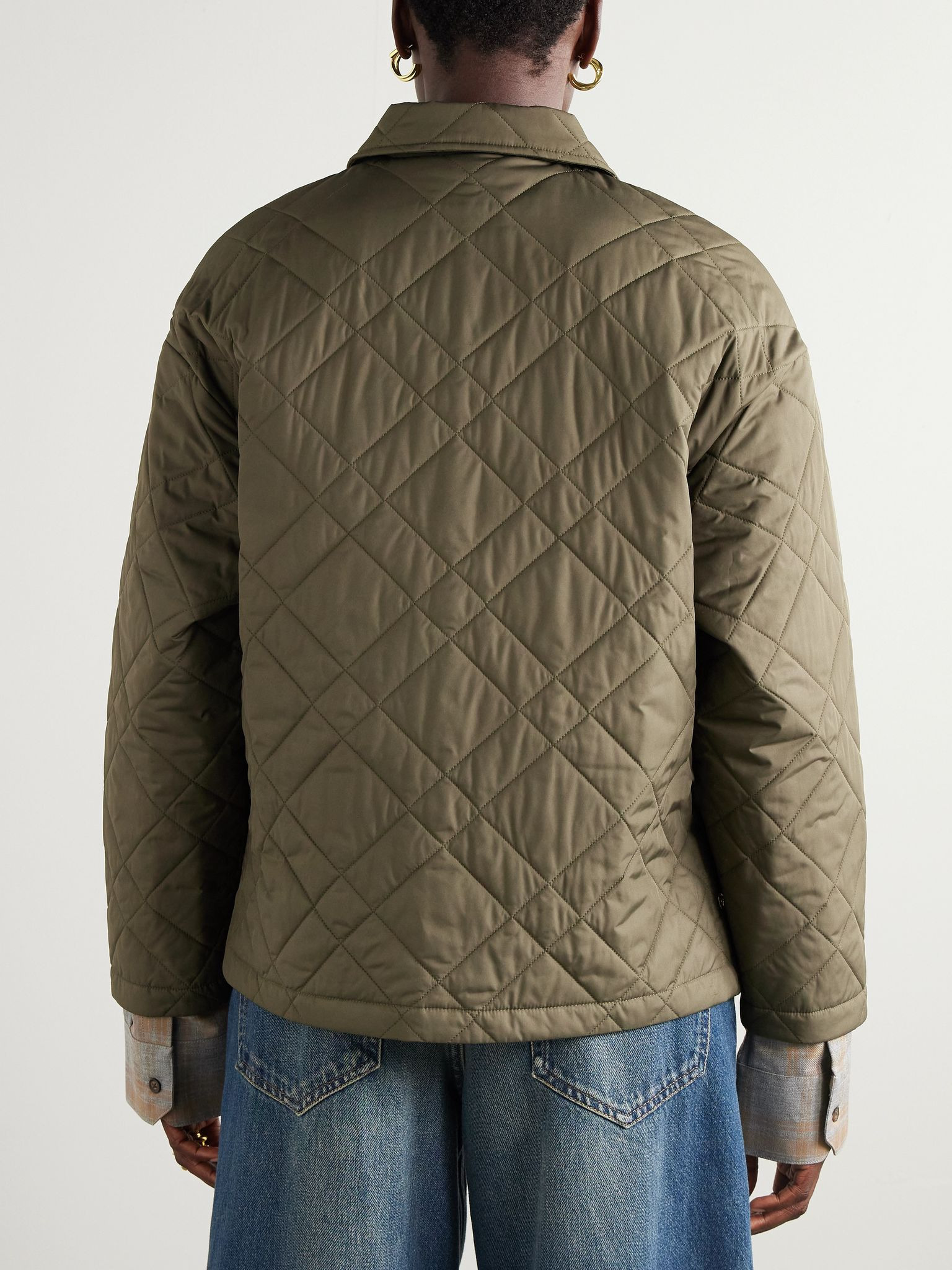 Helah quilted shell jacket Green - 4