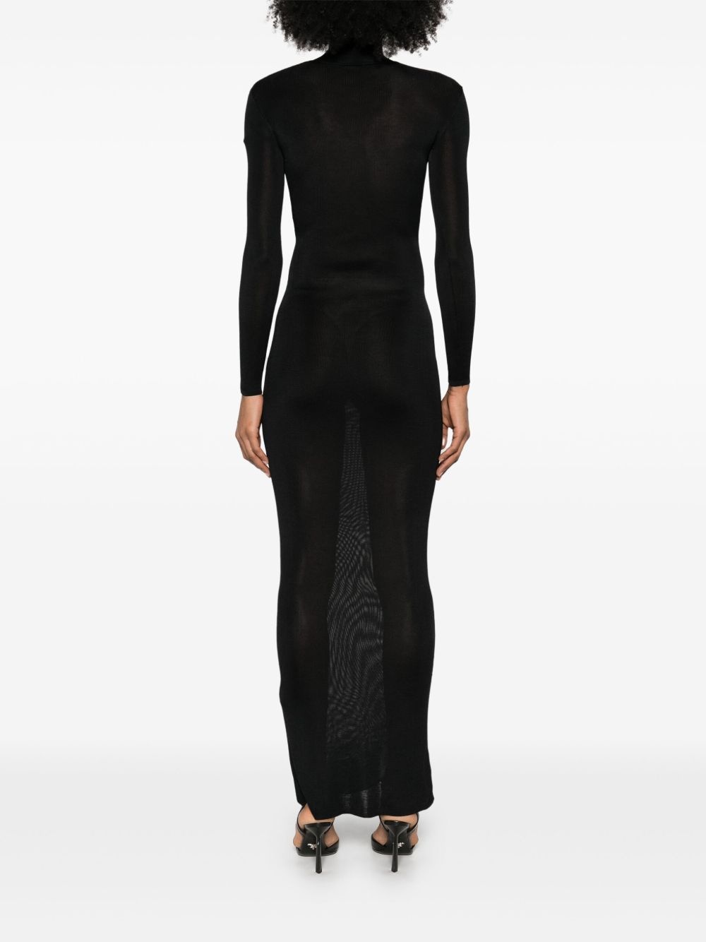 cut out-detail knitted maxi dress - 4