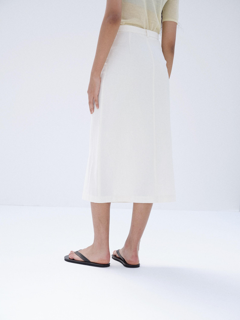 WOOL COTTON LINEN OX SKIRT 5