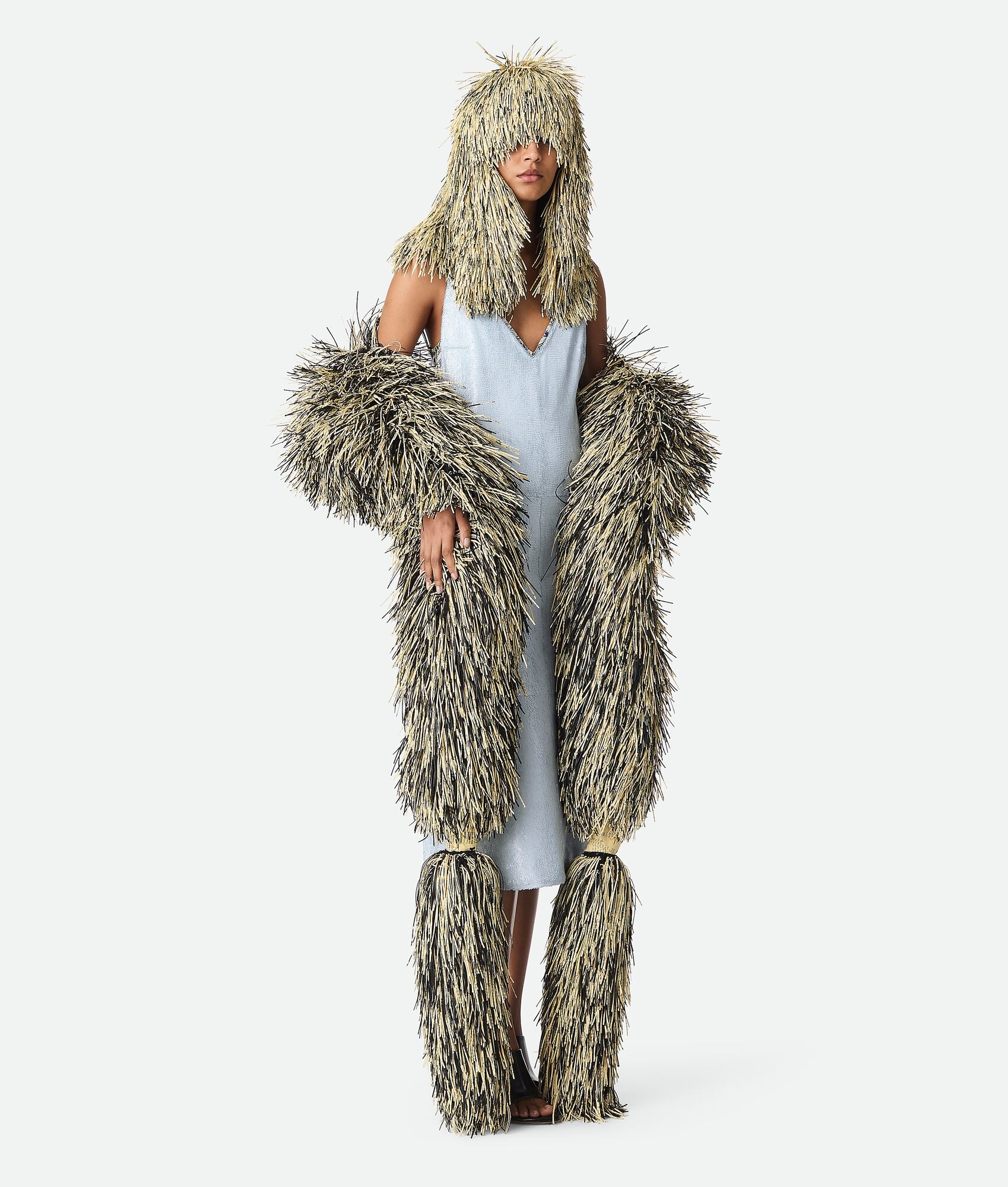 Patent Leather Fringed Dress - 4