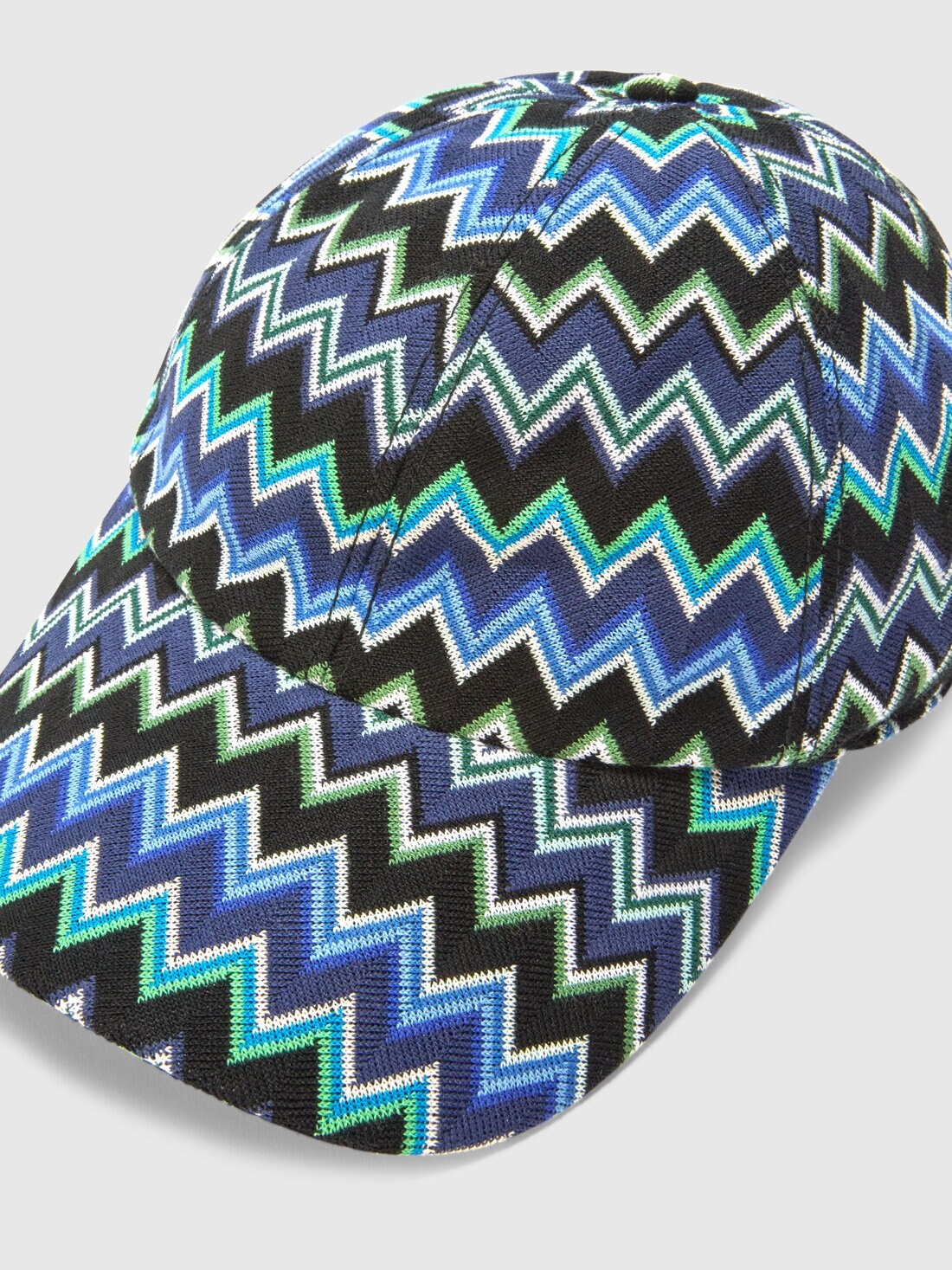 Cotton baseball cap with zig zag pattern - 3