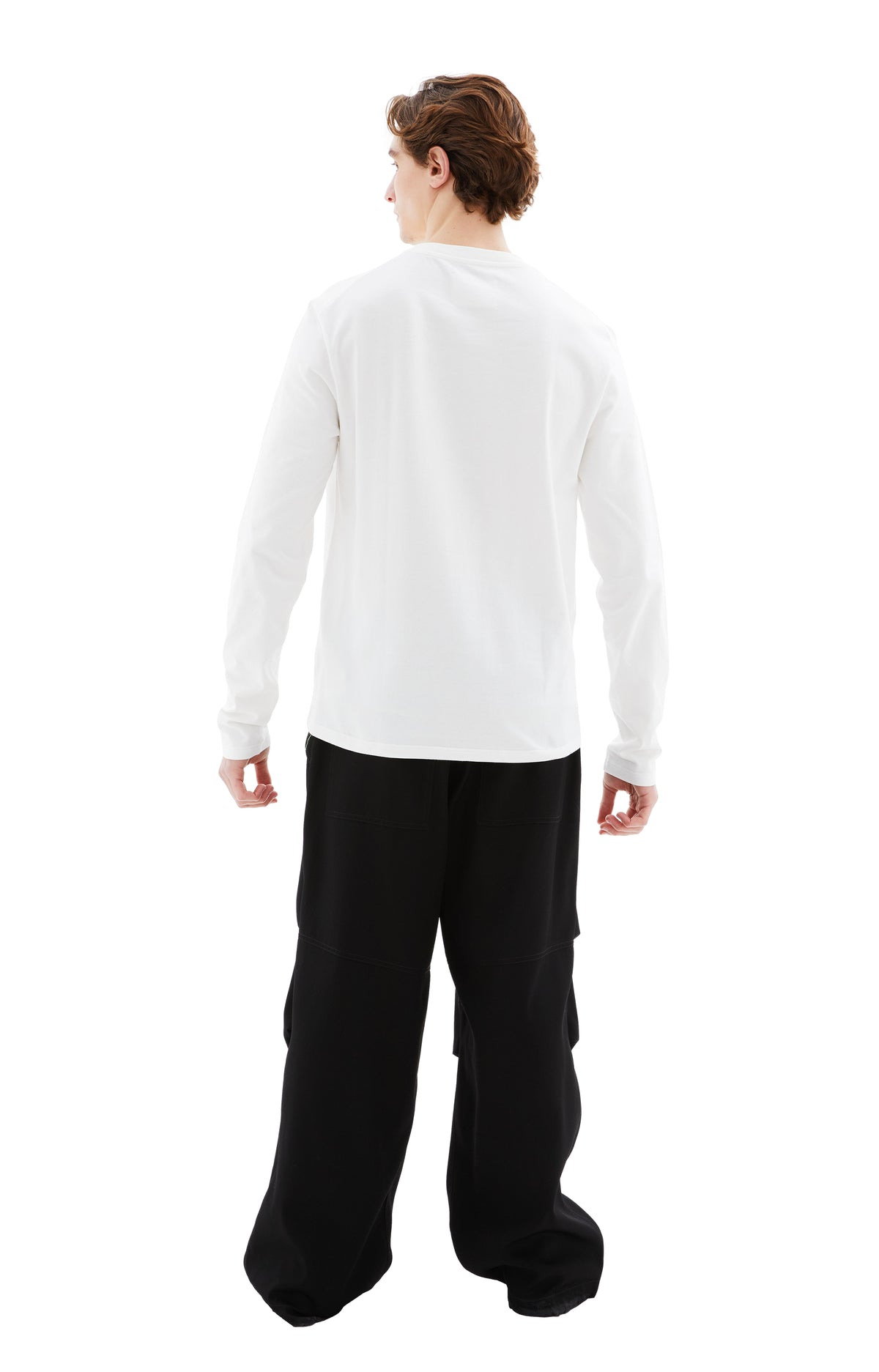 CREW NECK LONG SLEEVED T-SHIRT (MILKY) - 4