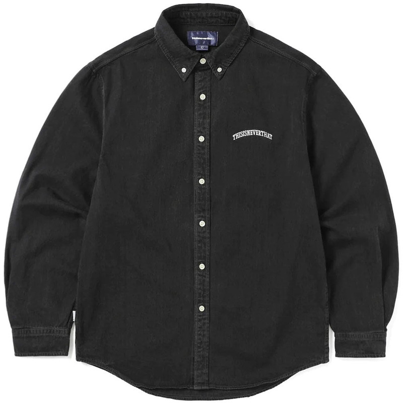 thisisneverthat | Washed Denim Shirt 'Black' 1