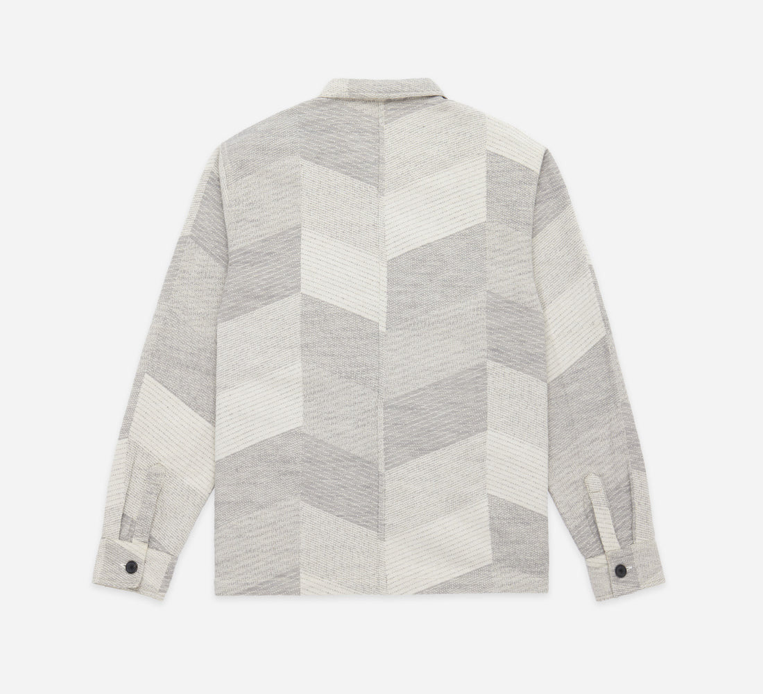 Shop Jacket - Ash Zig-Zag Jacquard - 2