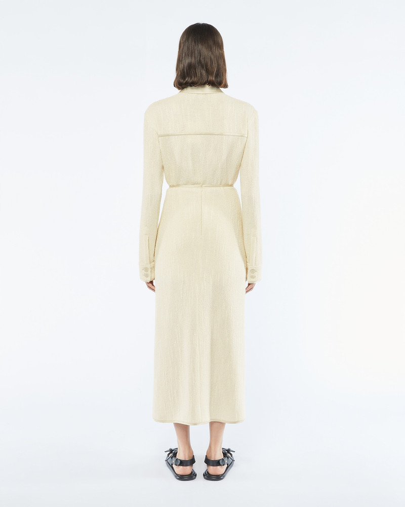 LINNEA - Textured bouclé tweed skirt - Creme 5