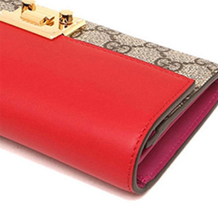(WMNS) Gucci Padlock Long Single Shoulder Bag Red 453506-KLQIG-9784 - 4