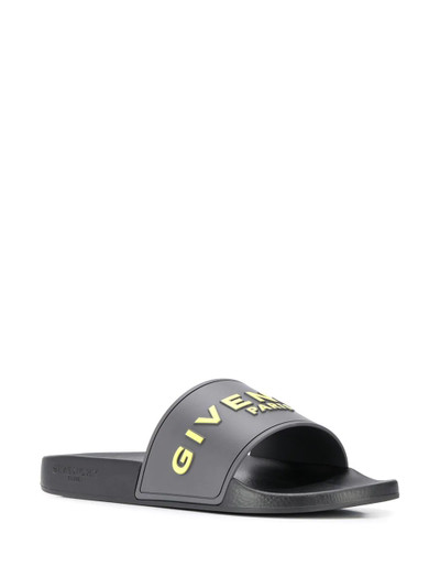 Givenchy logo pool slides outlook