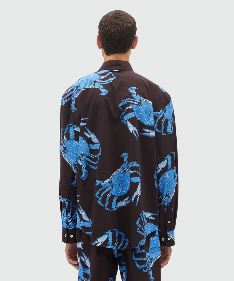 "King crab" print cotton shirt 3