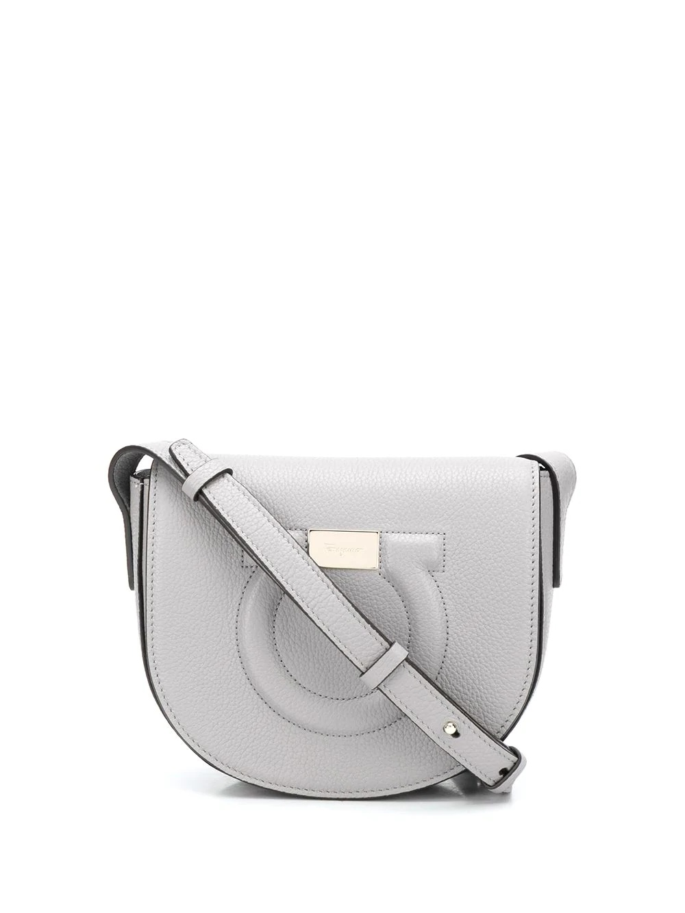 embossed Gancini logo crossbody bag - 1