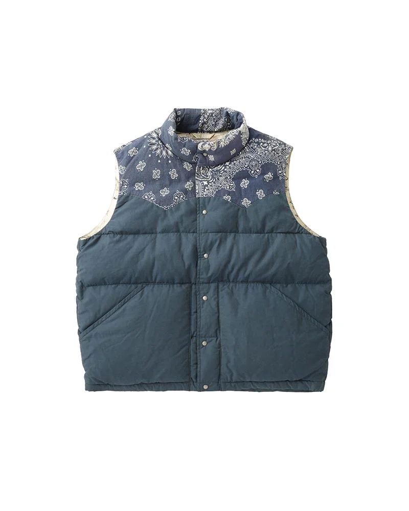 KERCHIEF DOWN VEST NAVY - 1