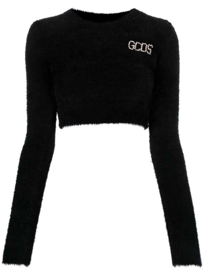 crystal-logo cropped jumper - 1