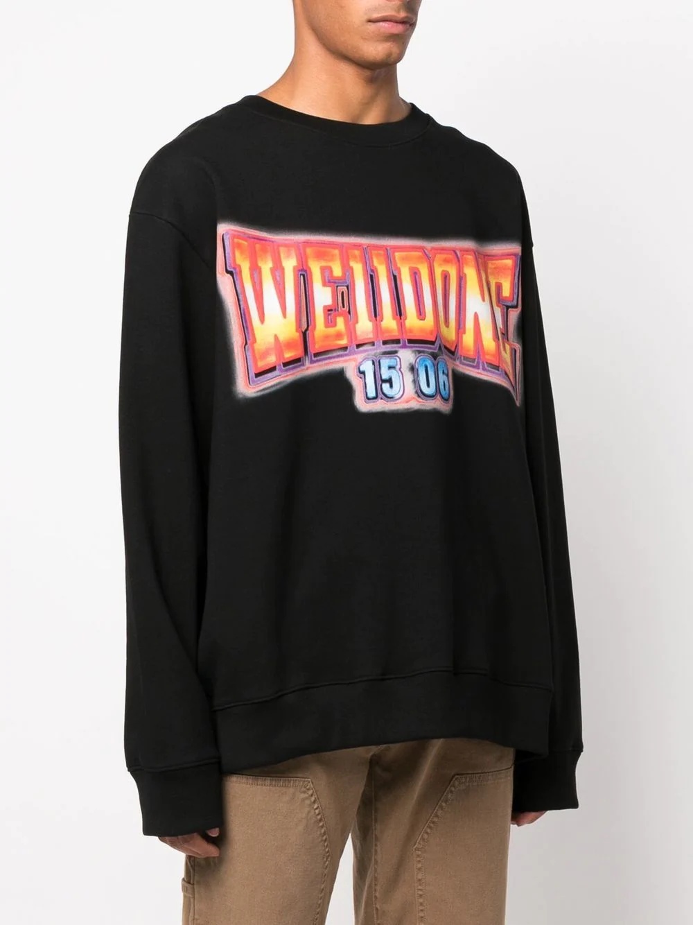 logo-print cotton sweatshirt - 4