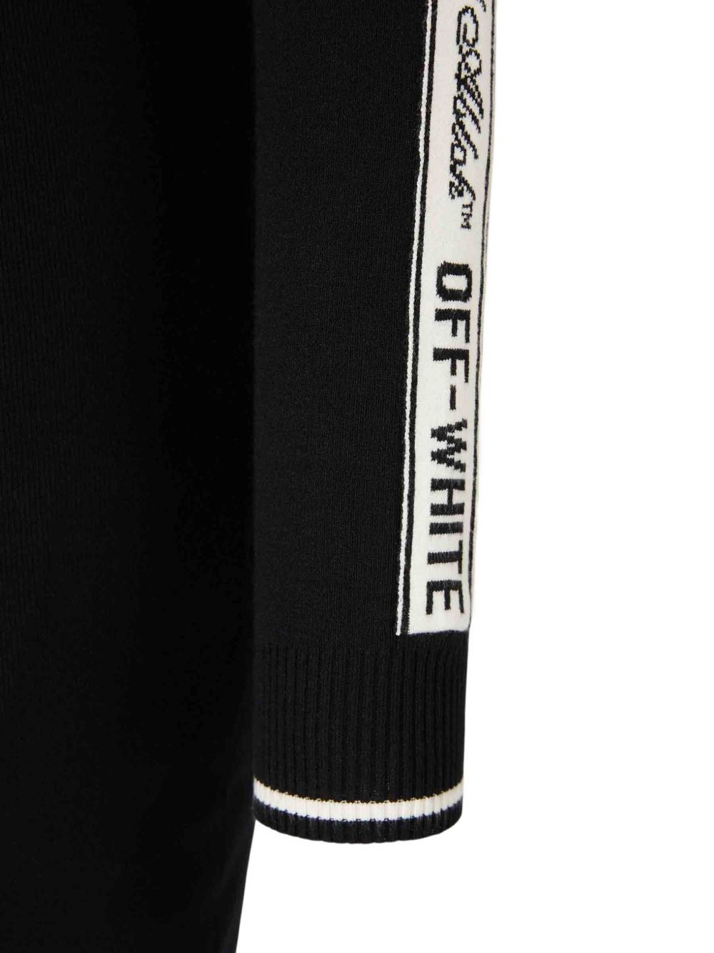 zip-fastening stripe-detail dress - 3