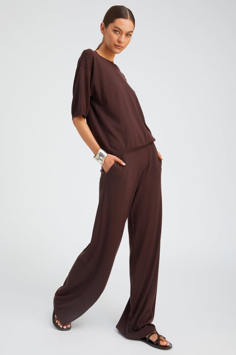 SPRWMN AMERICANO CASHMERE WIDE LEG PANTS outlook