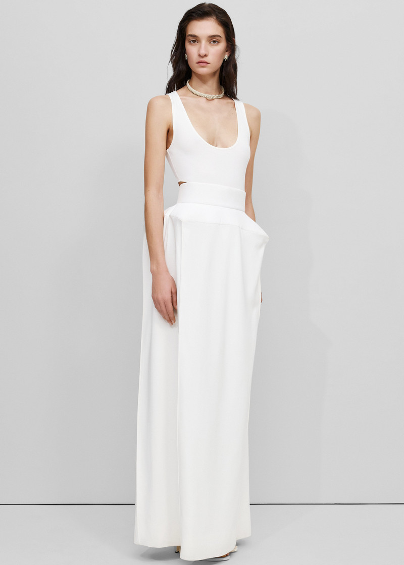 BEVZA Bevza Structured Skirt - Ivory outlook