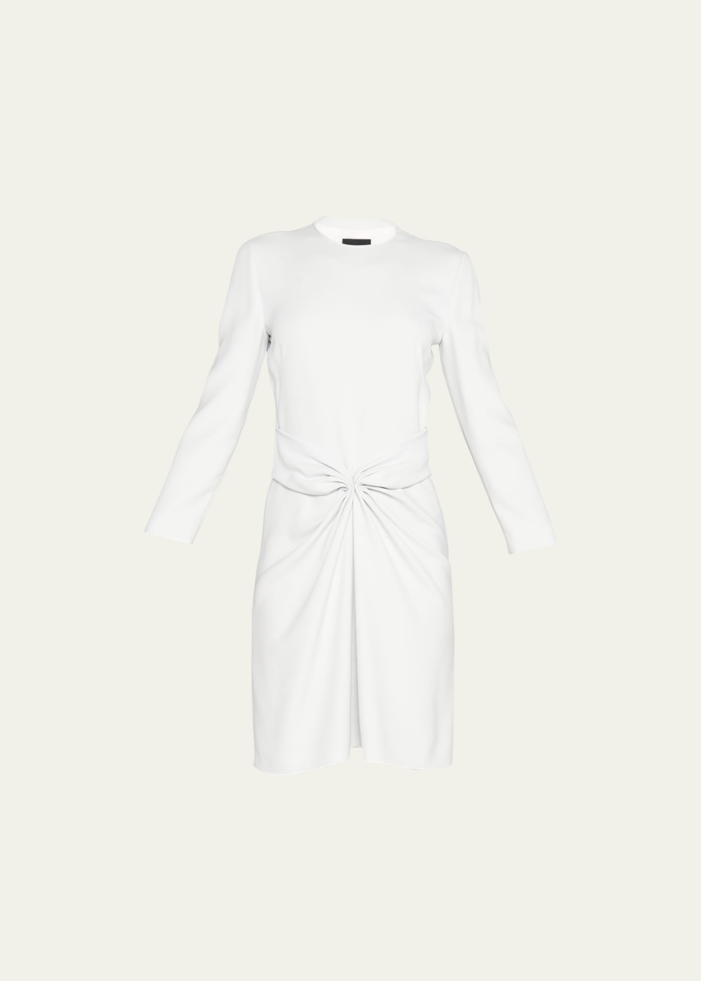 Ruched Long-Sleeve A-Line Dress - 1