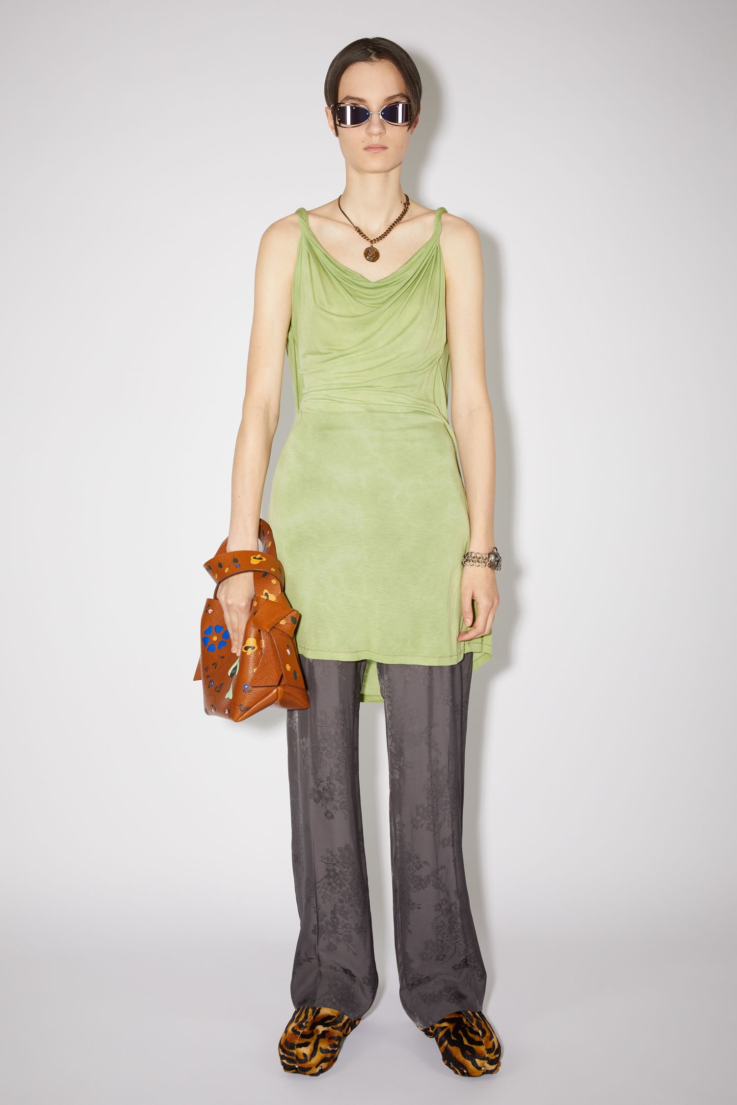 Asymmetric dress - Apple green - 2
