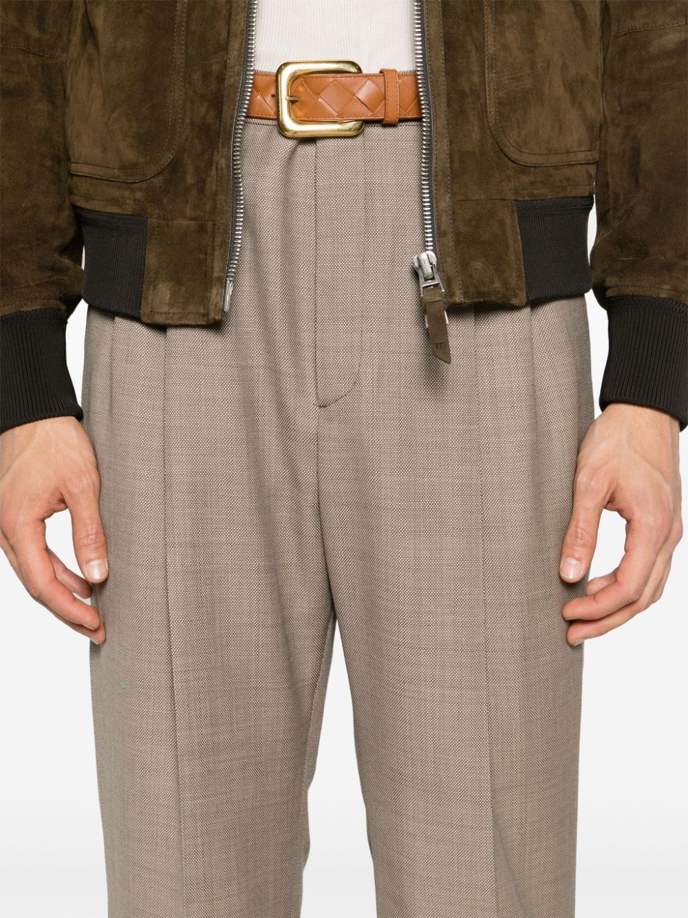 pleated wool tailored trousers - 5