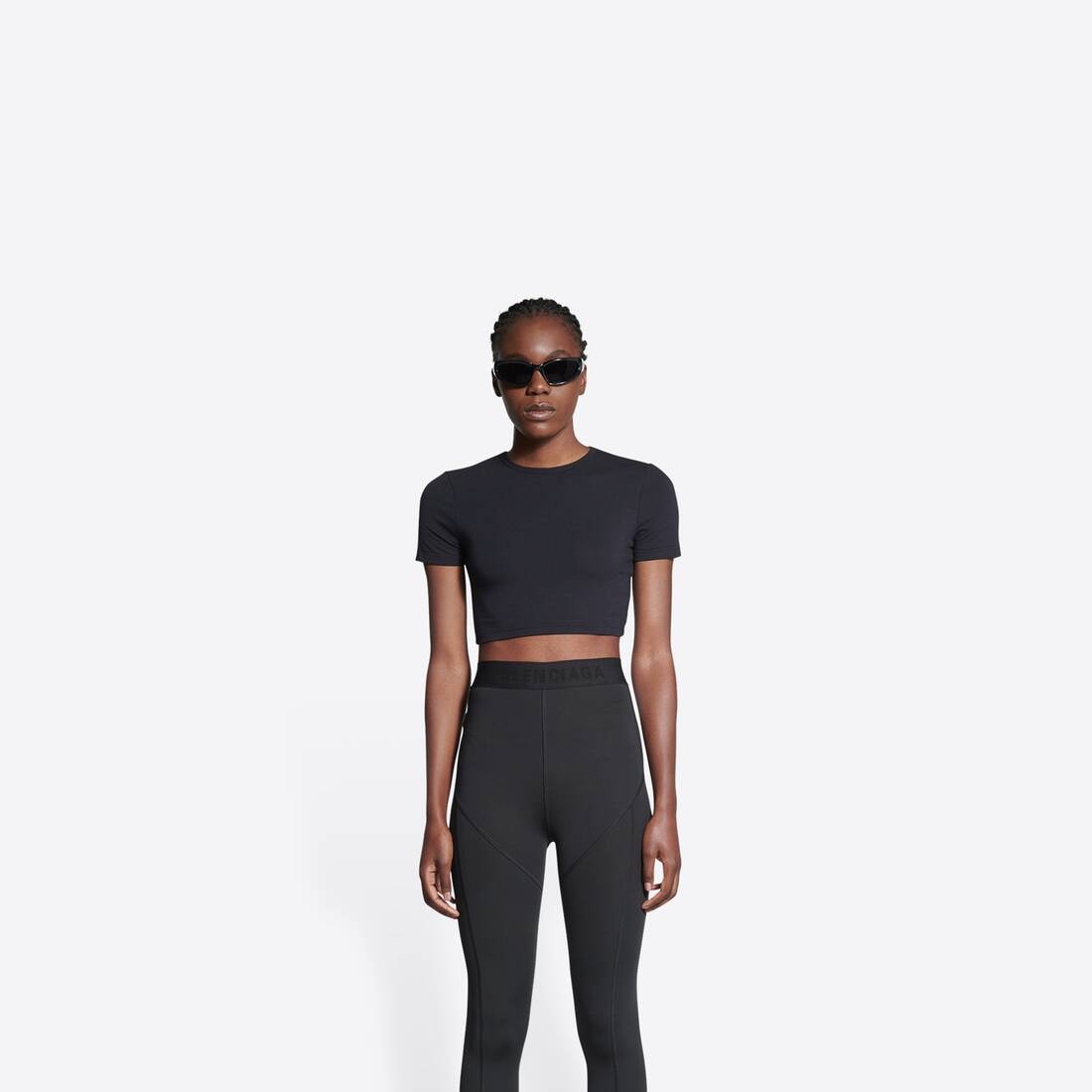 Women's Crop Top in Black - 3