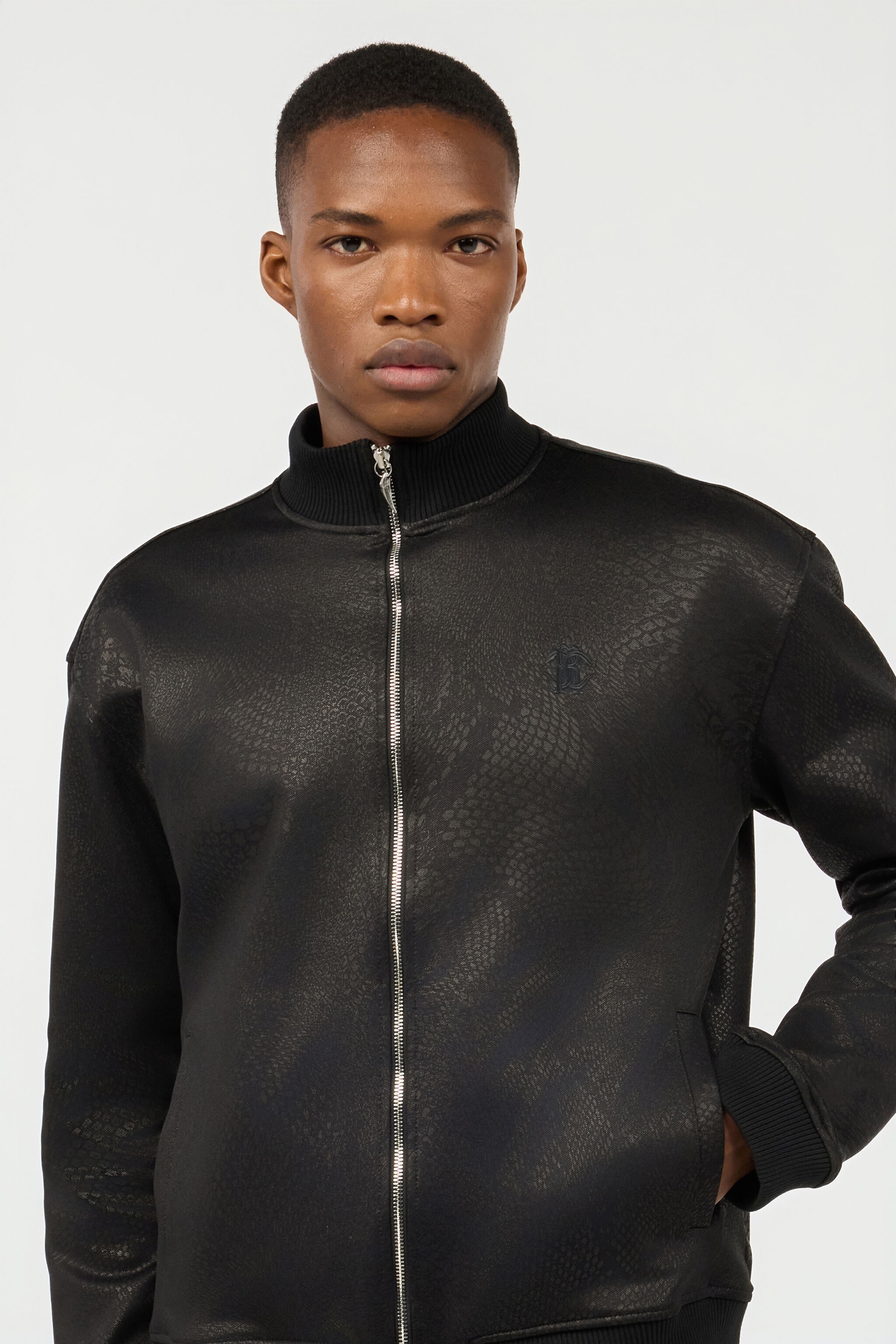 Full-Zip Sweatshirt With Python Print - 6