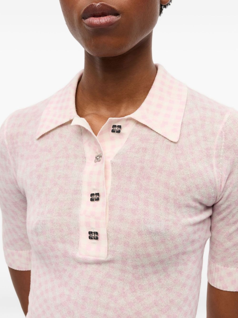 patterned-jacquard top - 5
