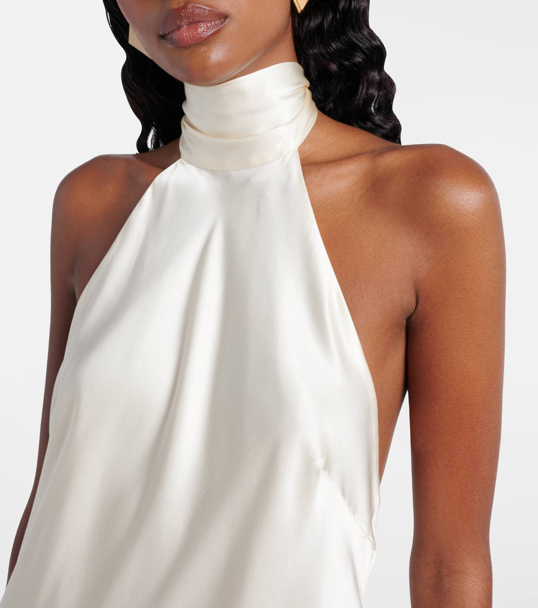 Capucine silk satin minidress - 4