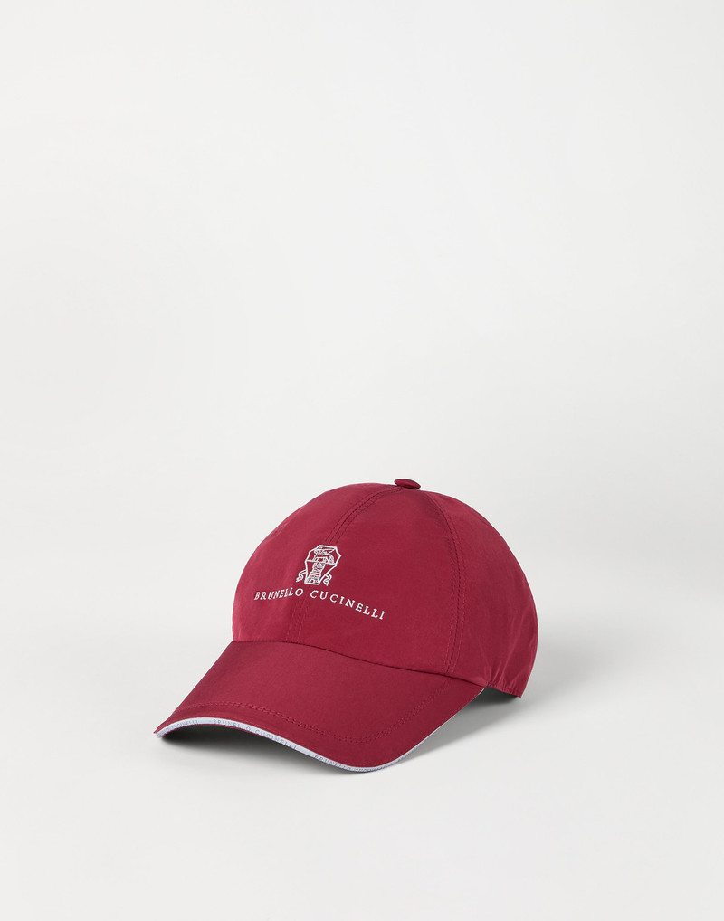 Bonded nylon baseball cap with embroidered logo 1