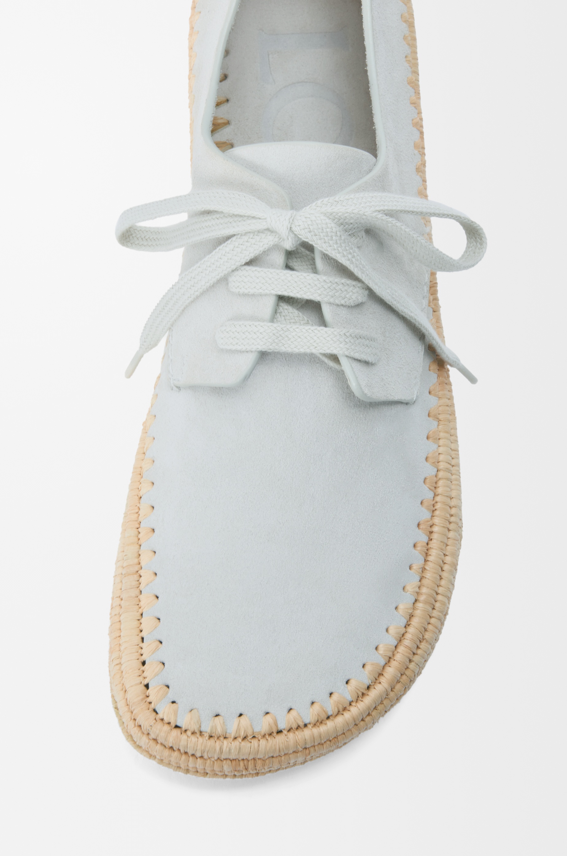 Rio lace-up in suede and raffia - 5