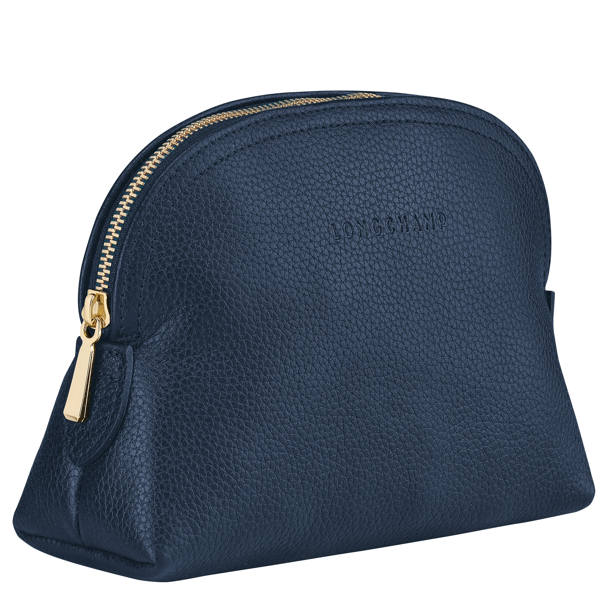 Le Foulonné Pouch Navy - Leather - 2