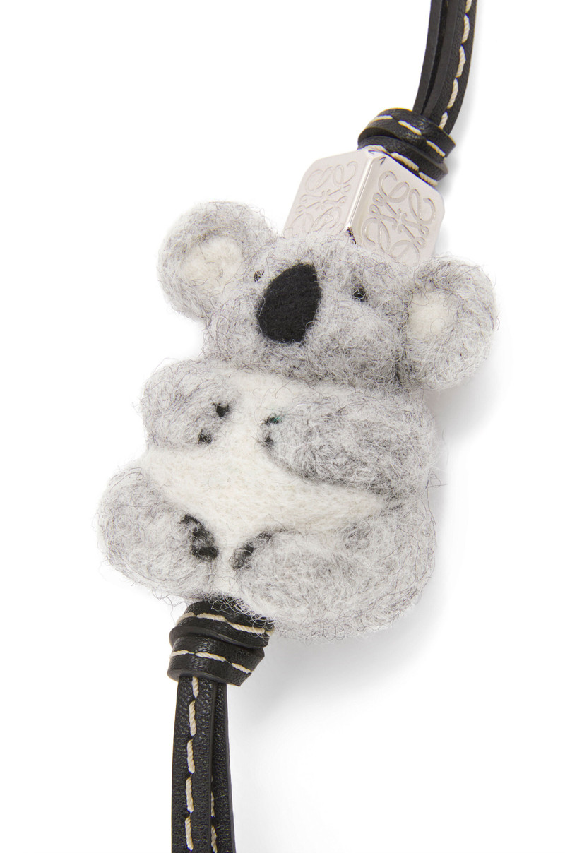 Koala charm in felt and calfskin 3