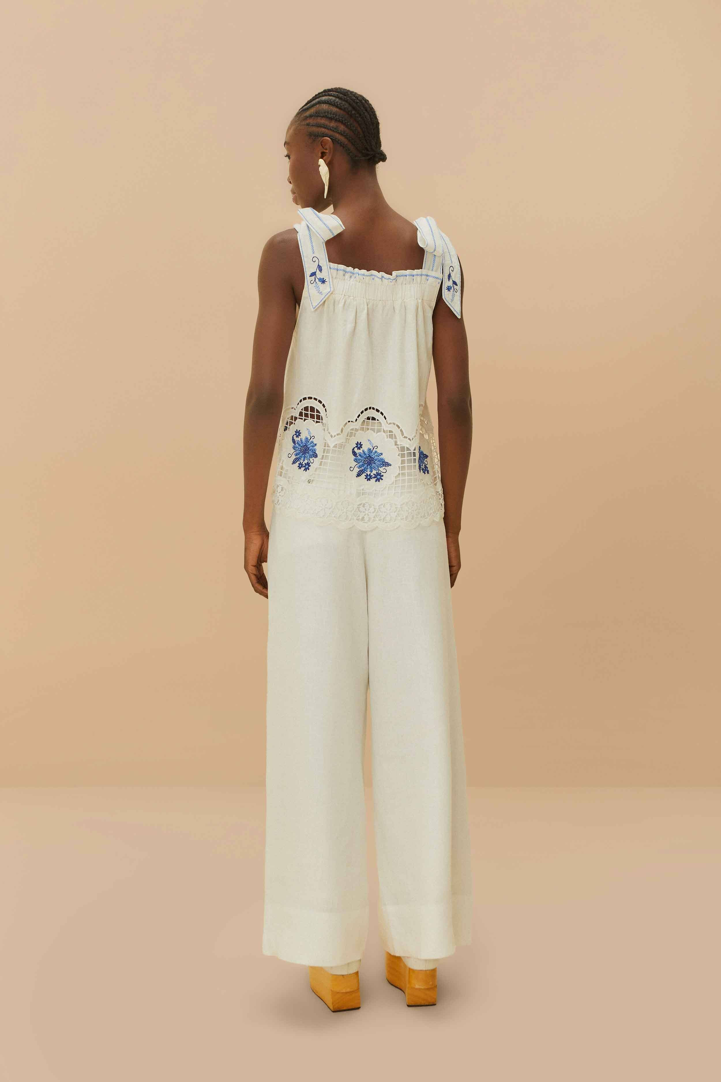 Off-White Euroflax™ Premium Linen High Waisted Pants - 4