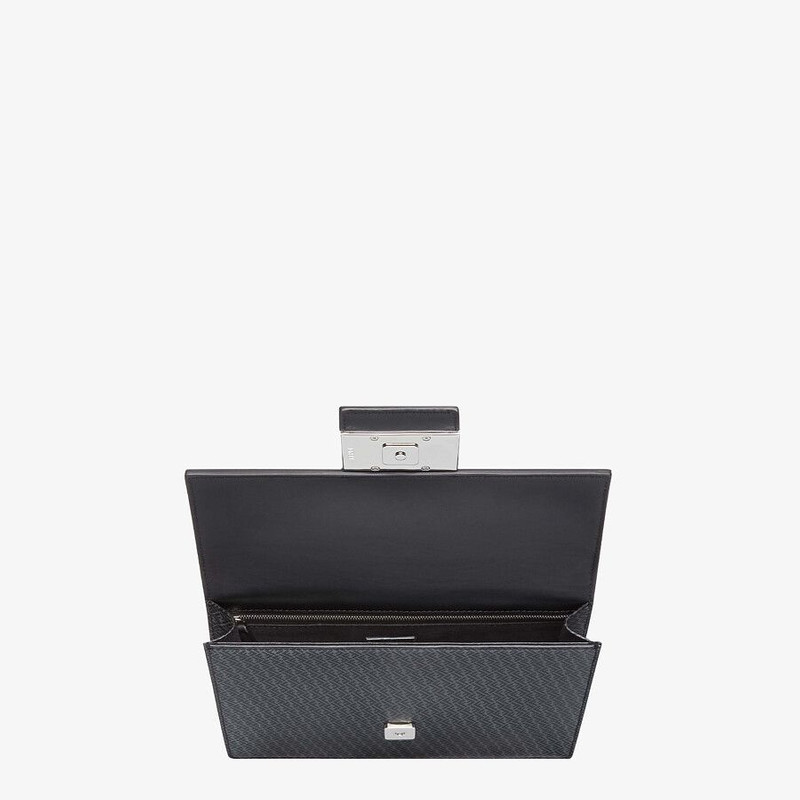 Dark gray leather bag 4