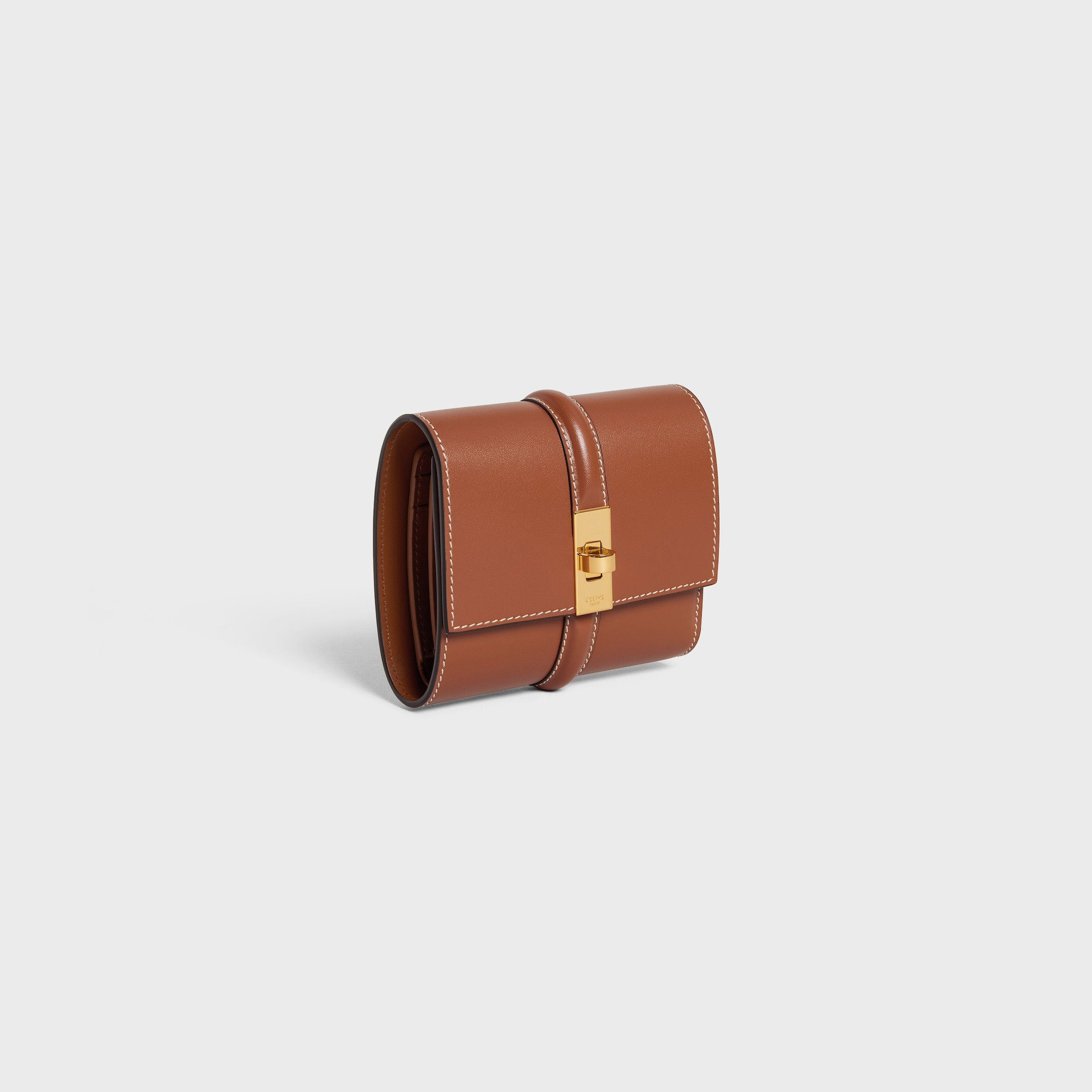 Small Trifold wallet 16 IN SATINATED CALFSKIN - 2
