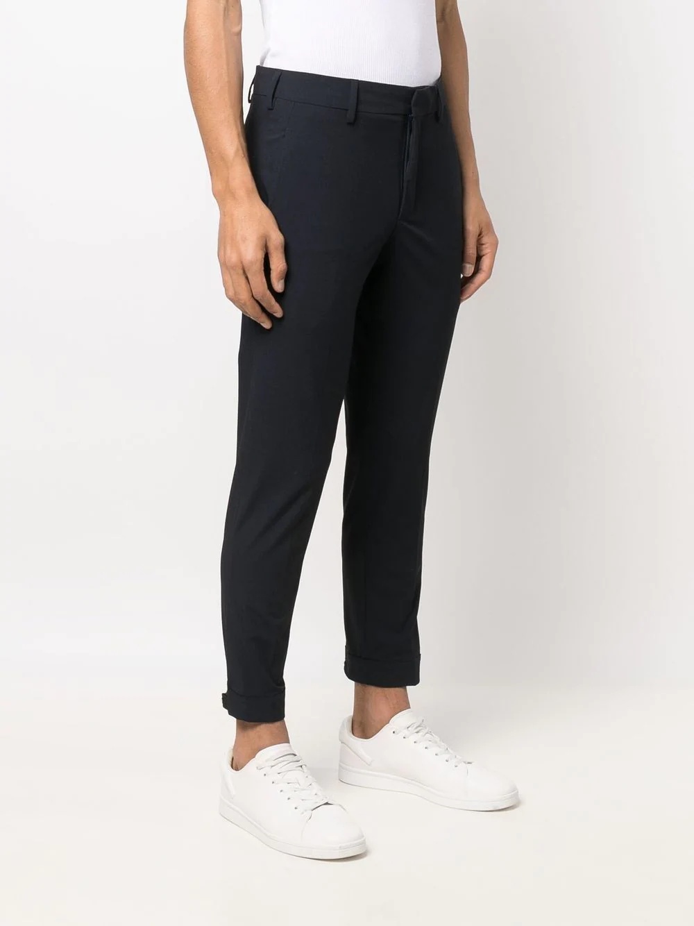 zip cuffs tapered trousers - 3