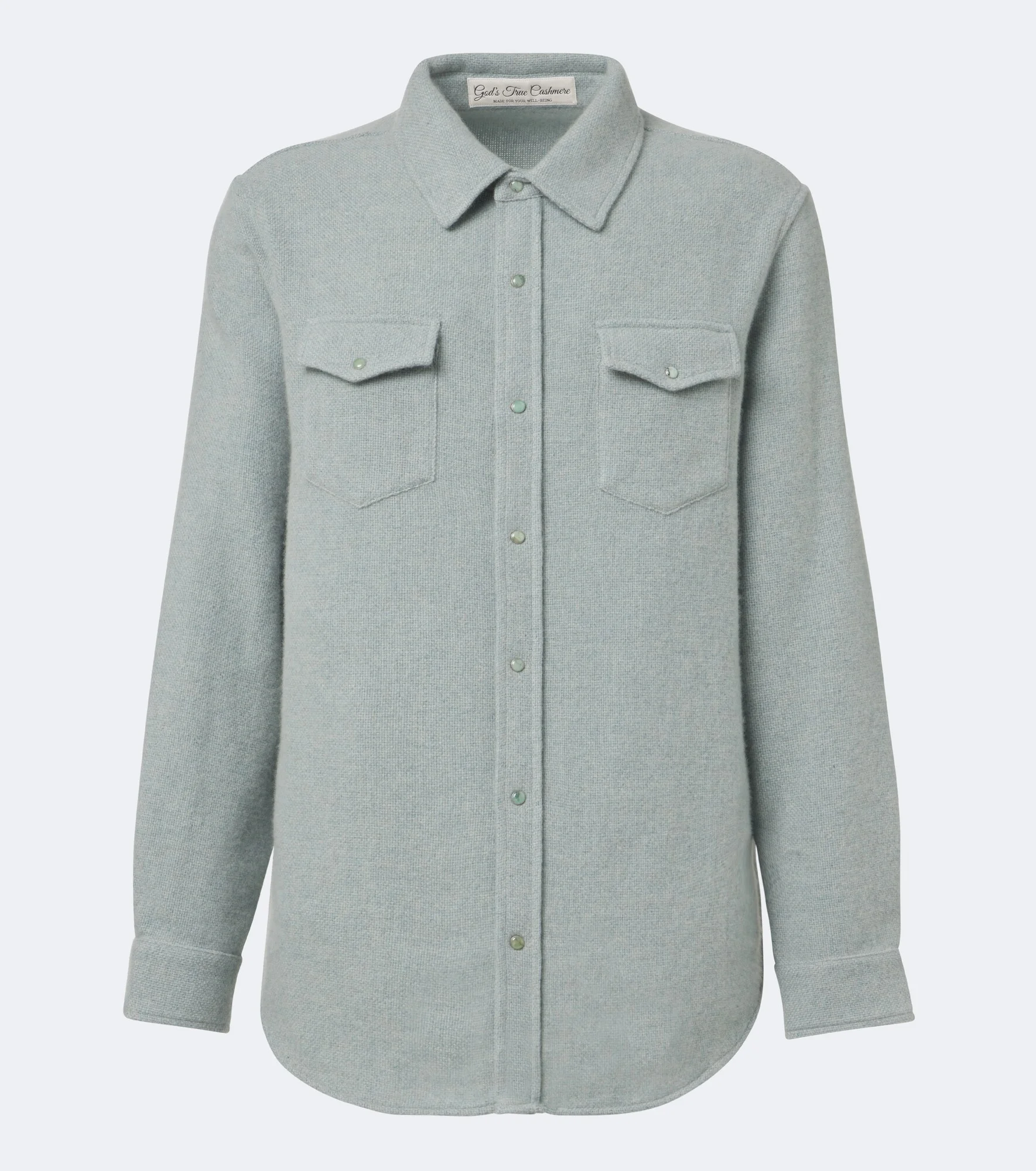 Cashmere shirt with emeralds - 1