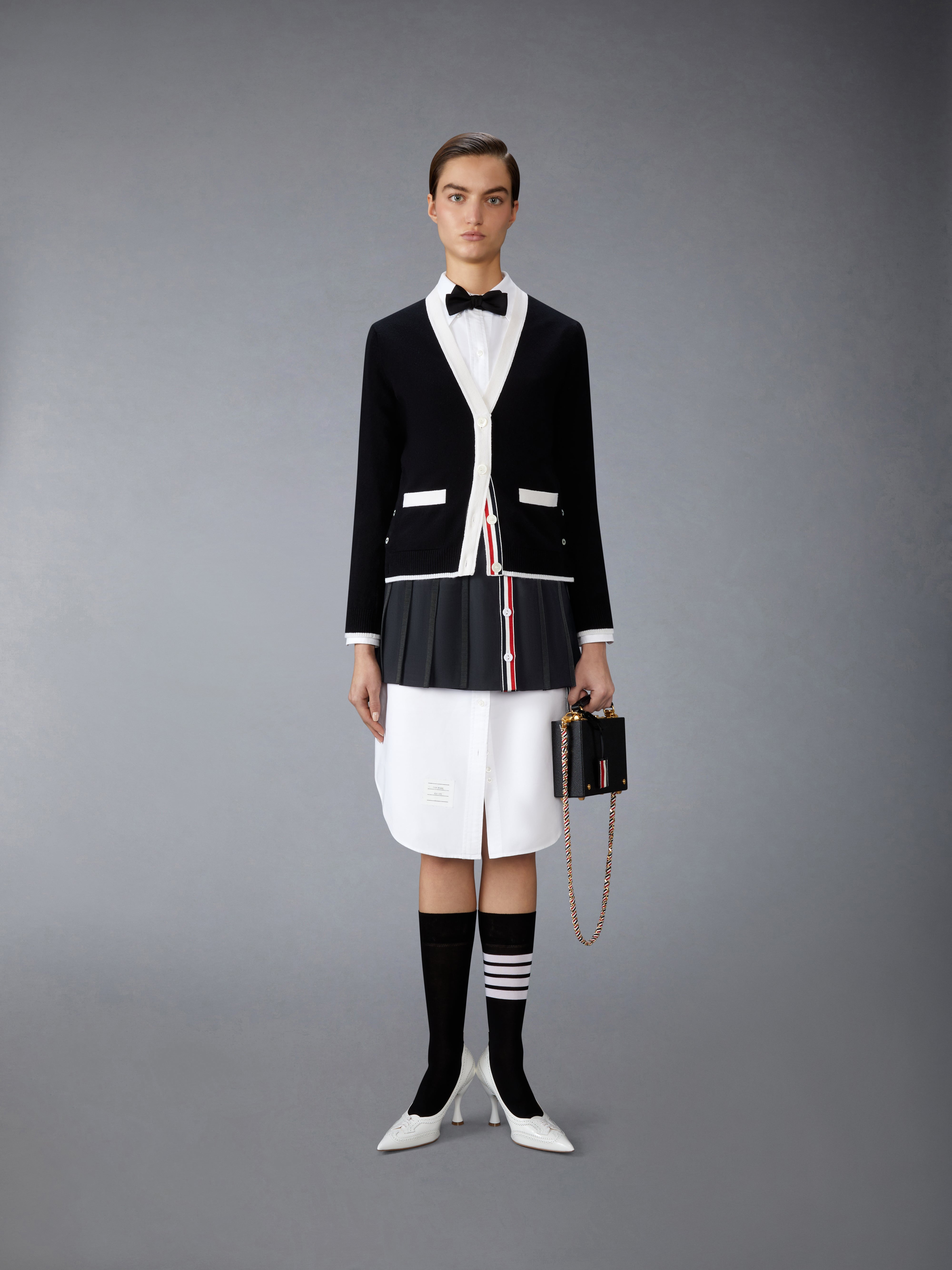 SCHOOL UNIFORM PLAIN WEAVE MINI PLEATED WRAP SKIRT - 5