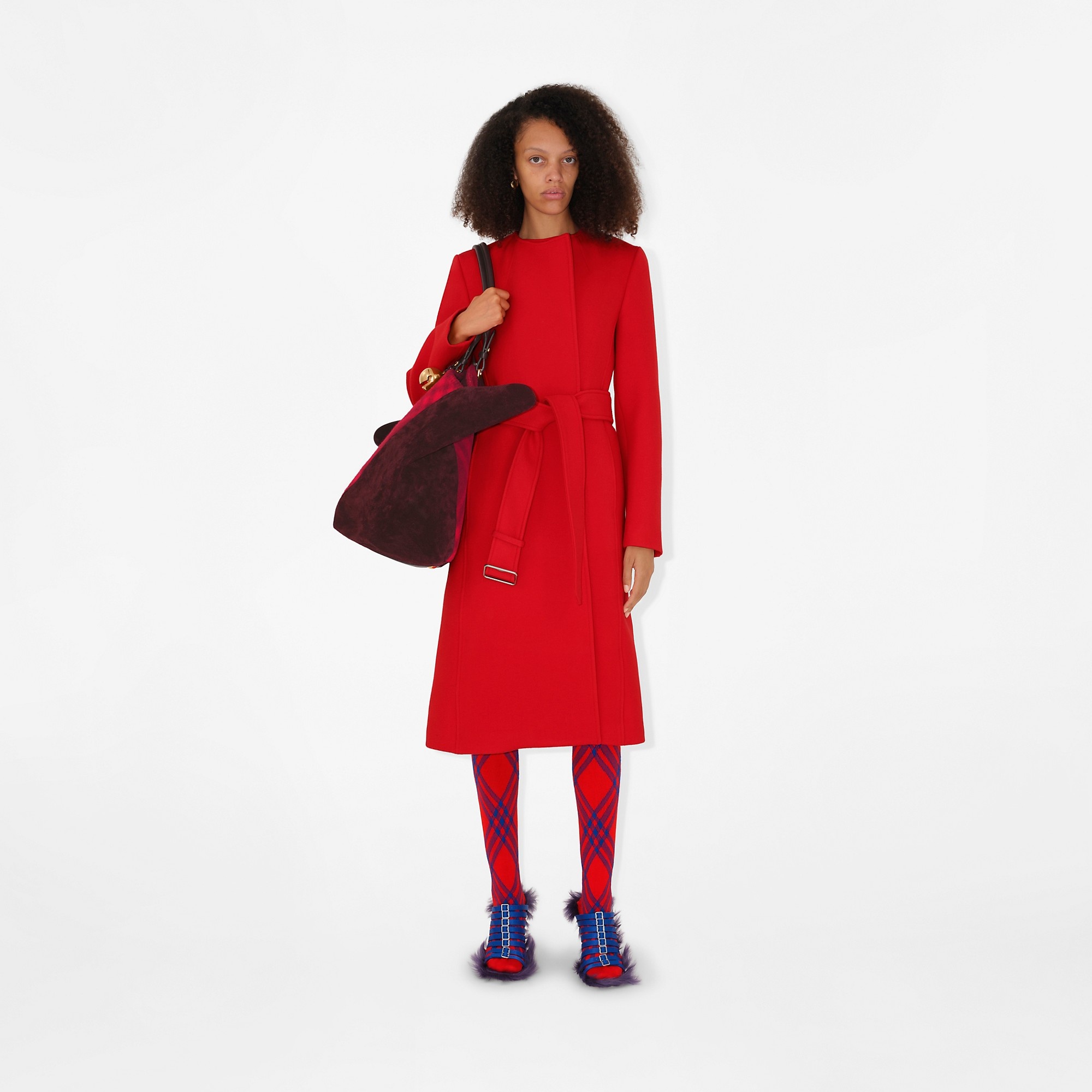 Wool Twill Collarless Coat - 2