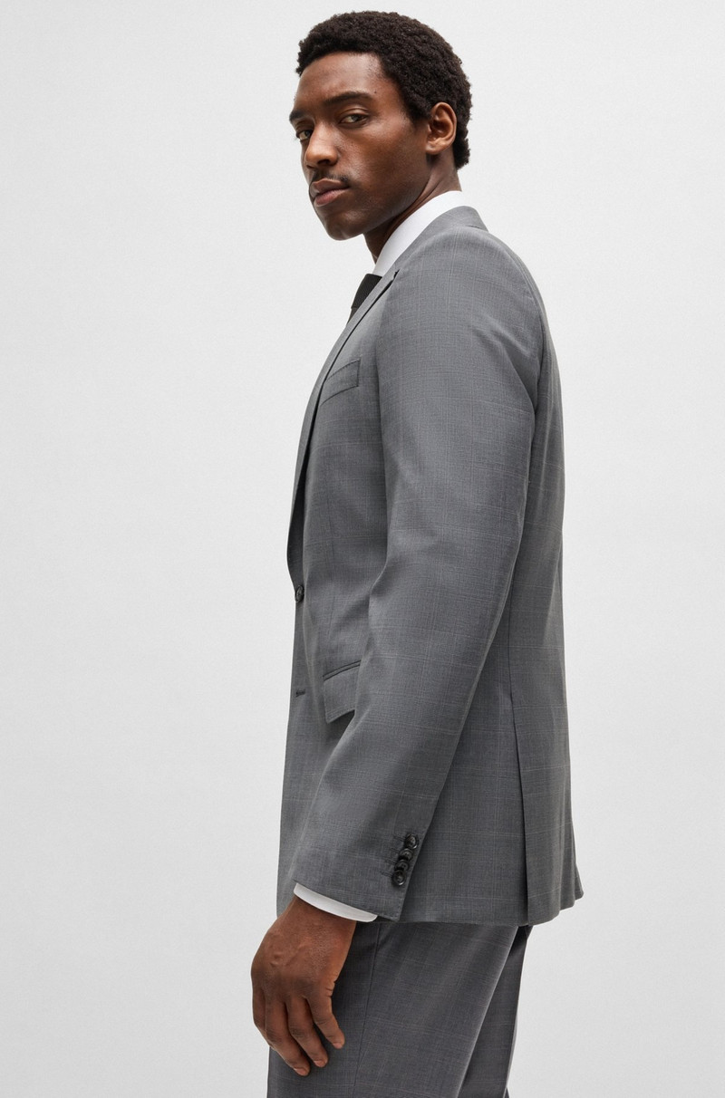 SLIM-FIT SUIT IN CHECKED WOOL 5