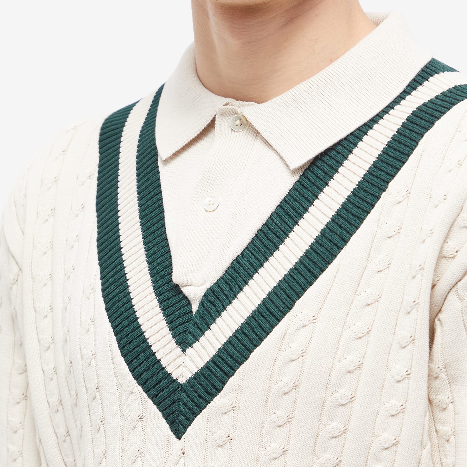 END. x Beams Plus 'Ivy League' Cricket Knit Polo - 5