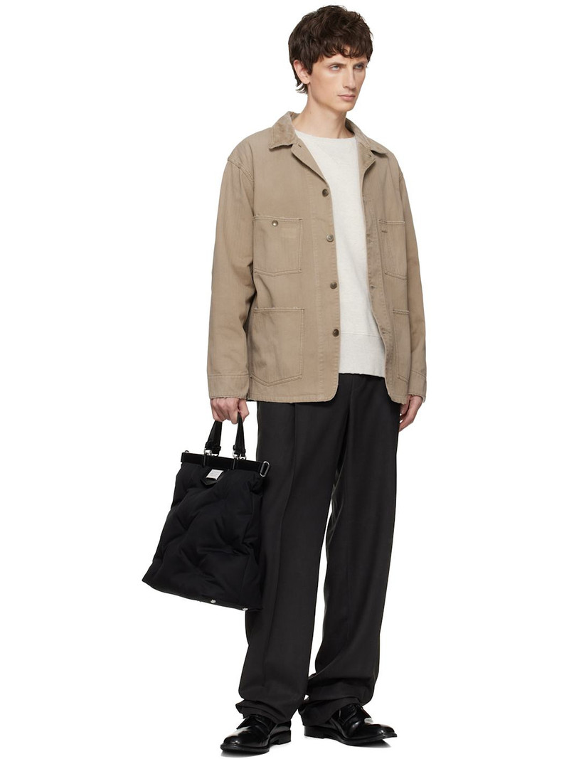 Maison Margiela Beige Herringbone Workwear Jacket outlook