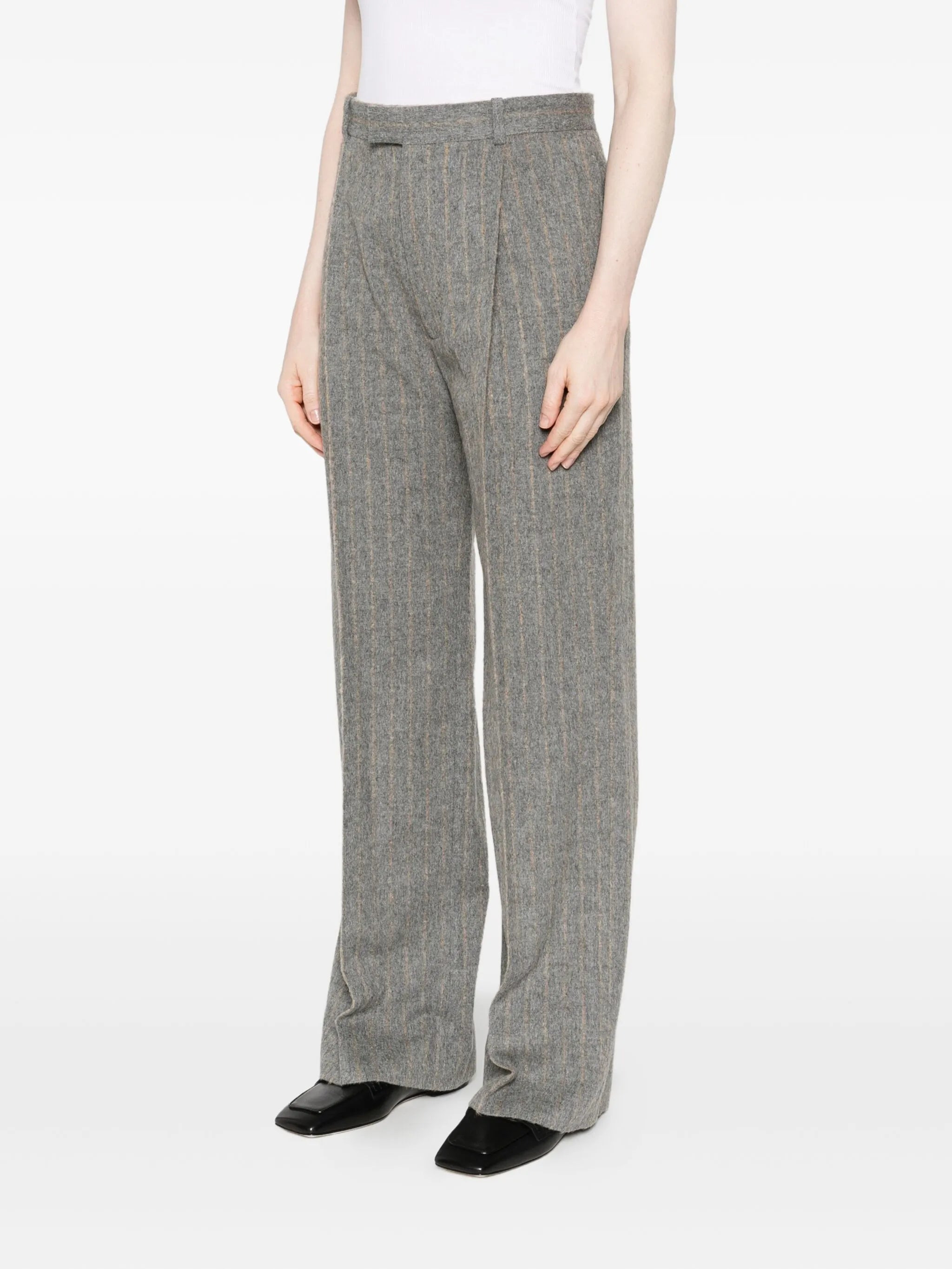 Carven Pinstripe Wool Trousers - 2