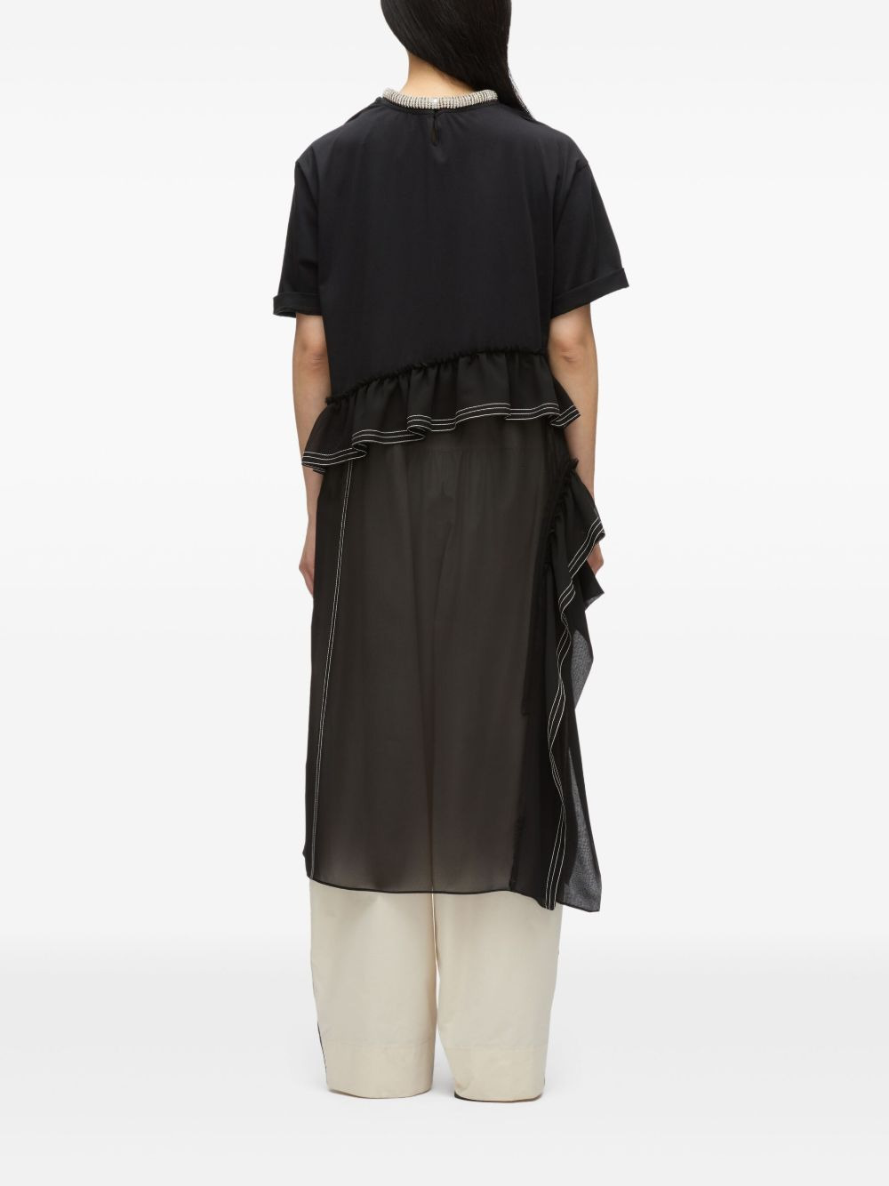 layered-design dress - 5