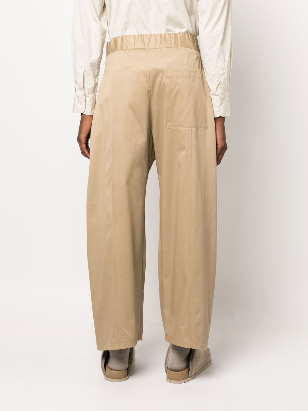 box-pleat wide-leg trousers - 4
