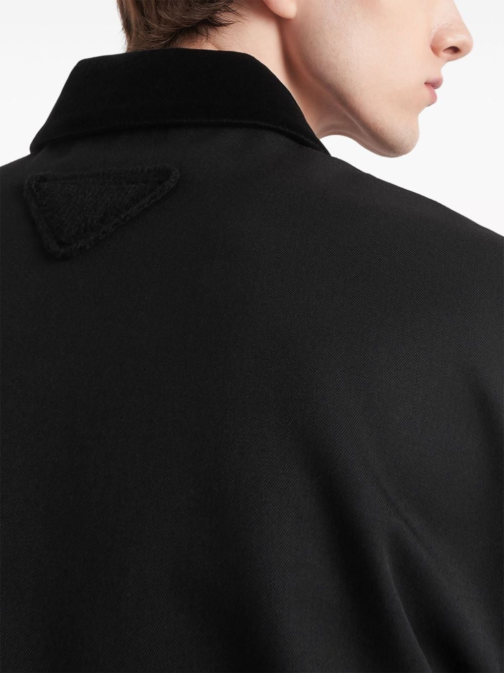 velvet-collar wool jacket - 5