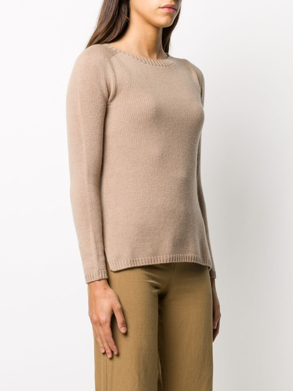 round neck knitted sweater - 3