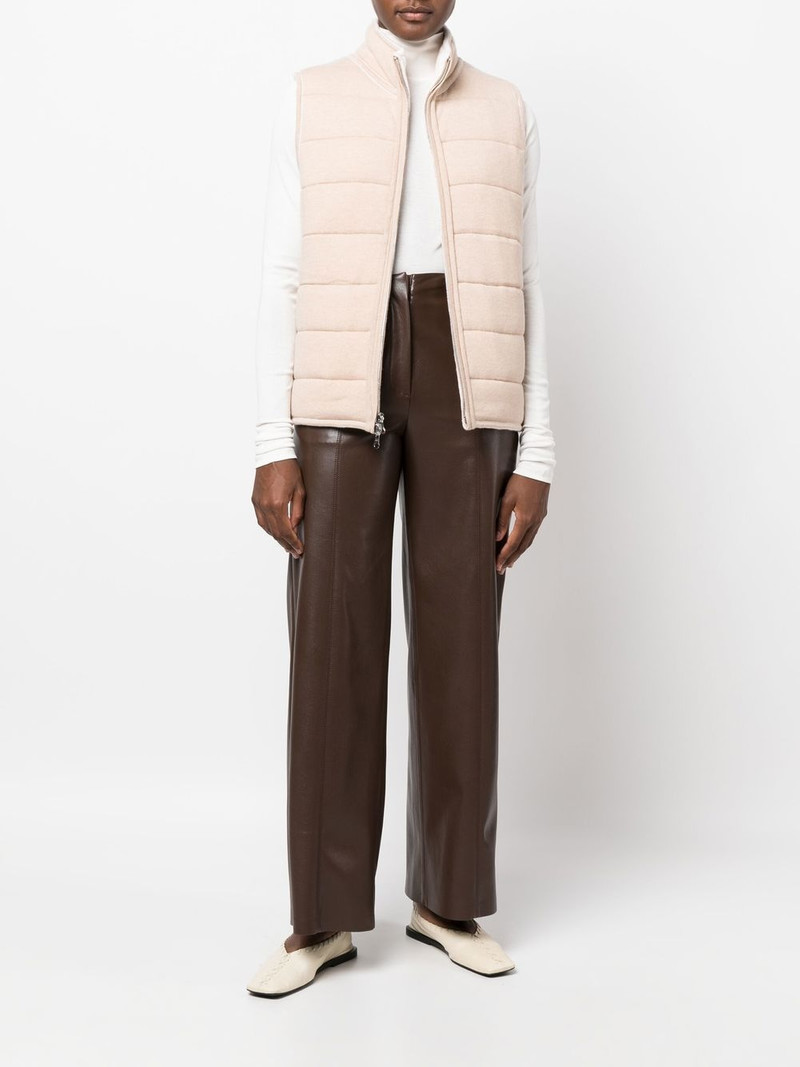 textured-knit padded gilet jacket 6